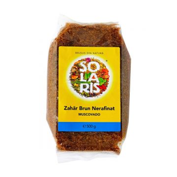 Zahar brut nerafinat Muscovado, 500g, Solaris