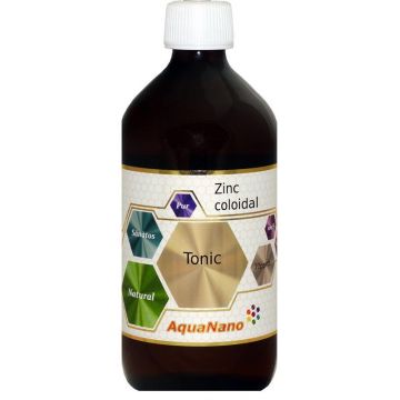 Zinc coloidal AquaNano Tonic 10ppm, 480 ml, Aghoras