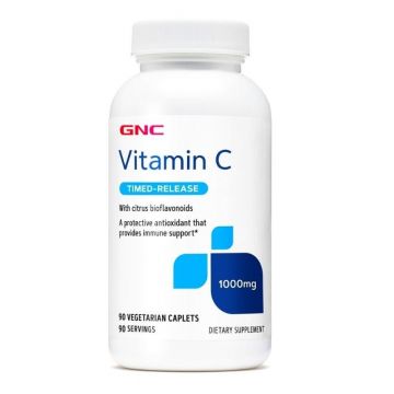 GNC Vitamin C 1000 mg, cu eliberare prelungita, 90 tablete