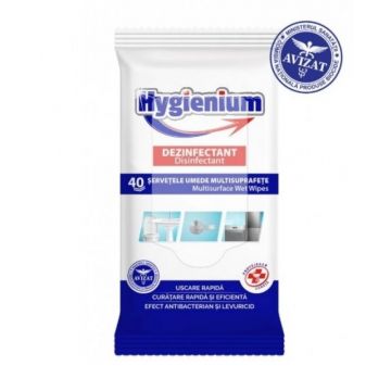 Hygienium servetele antibacteriene dezinfectante multisuprafete, 40 bucati