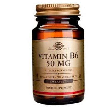 Solgar Vitamin B6 50 mg, 100 tablete