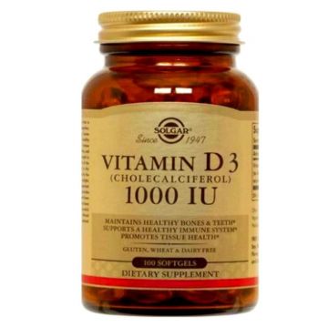 Solgar Vitamin D3 1000UI, 100 tablete masticabile