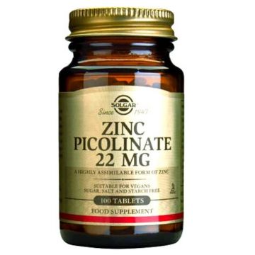 Solgar Zinc Picolinate 22mg, 100 tablete