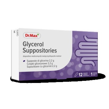Dr. Max Glycerol Suppositories 2,2g, 12 bucati