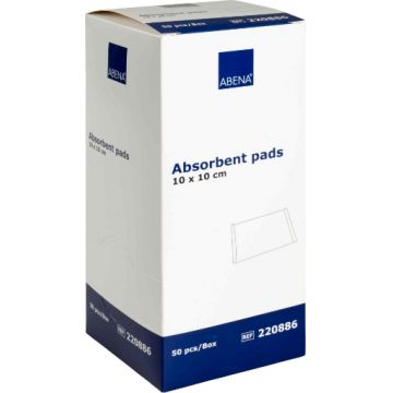 Abena comprese sterile din material netesut ambalate cate patru 10cm/10cm - 50 bucati