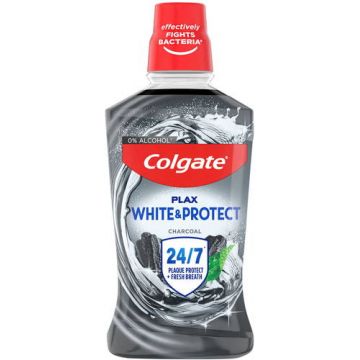 Apa de gura Plax White Charcoal, 500ml, Colgate