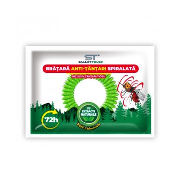 Bratara spiralata Anti-Tantari pentru copii si adulti, 1 bucata, Smart Touch