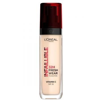 Fond de ten rezistent la transfer Infaillible 32H Fresh Wear 10 Fair Light, 30ml, L'Oreal Paris Fond de ten rezistent la transfer Infaillible 32H Fresh Wear 10 Fair Light, 30ml, L'Oreal Paris