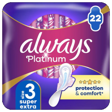 Absorbante Platinum Night Protection & Comfort, 22 bucati, Always
