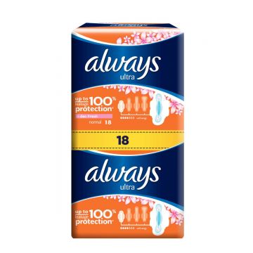 Absorbante Ultra Normal Fresh, 18 bucati, Always