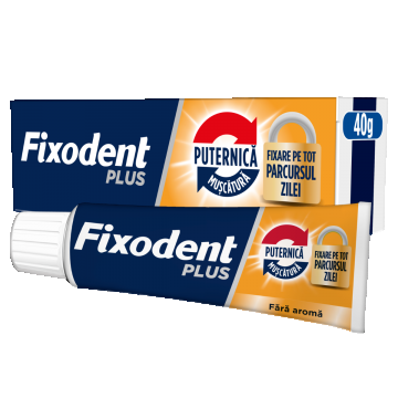 Crema adeziva pentru proteza dentara Plus Best Hold, 40g, Fixodent