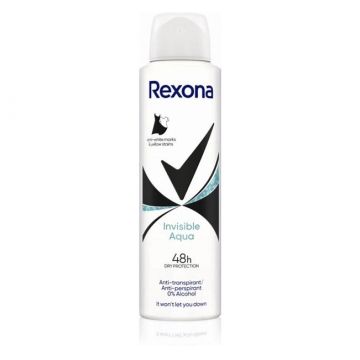 Deodorant spray Invisible Aqua, 150ml, Rexona