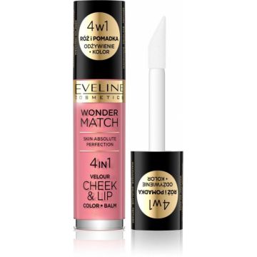 Fard lichid pentru obraj si buze 4in1Wonder Match N03, 4.5ml,  Eveline Cosmetics