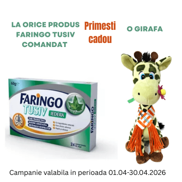 Faringo Tusiv Iedera 24 comprimate de supt