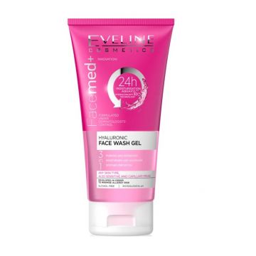 Gel de curatare 3 in 1 cu acid hialuronic Eveline Cosmetics FaceMed+, 150 ml