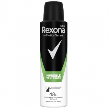 Deodorant spray Men Invisible Fresh Power, 150ml, Rexona