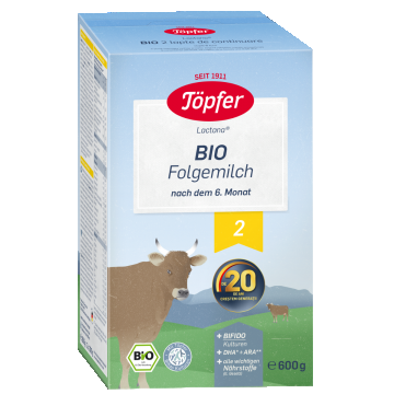 Lapte praf Bio 2 de la 6 luni, 600g, Topfer