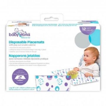 Suport de unica folosinta pentru masa, 12 bucati, Baby Works Suport de unica folosinta pentru masa, 12 bucati, Baby Works