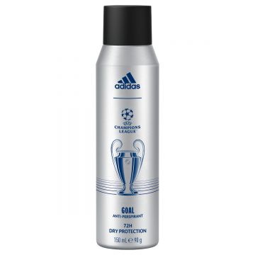 Deodorant antiperspirant pentru barbati UEFA Goal Edition, 150ml, Adidas