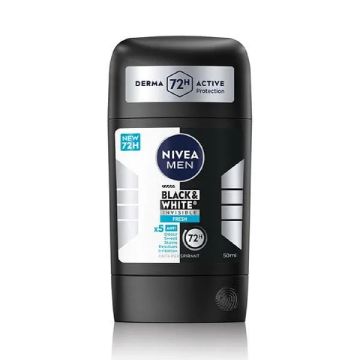 Deodorant stick pentru barbati Black & White Fresh, 50ml, Nivea