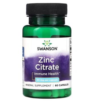 Swanson Zinc Citrate 30 mg 60 caps
