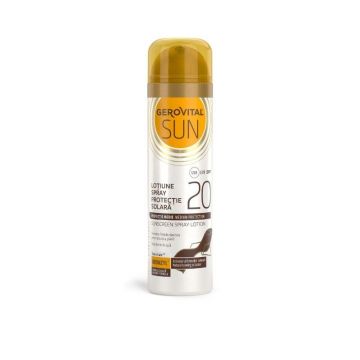 46440 Gerovital Sun Lotiune spray SPF20, 150ml