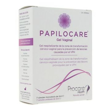 Papilocare gel vaginal, 7 canule cu doza unica * 5 ml