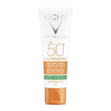 VICHY CAPITAL SOLEIL Crema matifianta anti-stralucire 3in1 SPF50+, 50ml