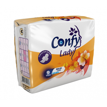 Absorbante Lady Maxi Long, 9 bucati, Confy Absorbante Lady Maxi Long, 9 bucati, Confy