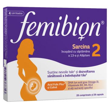 Femibion 2 Sarcina si Alaptare, 28 comprimate + 28 capsule