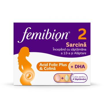 Femibion 2 Sarcina si Alaptare, 28 comprimate + 28 capsule
