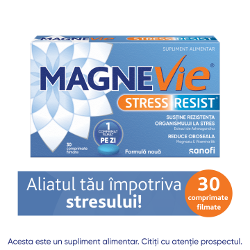 MagneVie Stress Resist Ashwagandha, 30 comprimate filmate, Sanofi