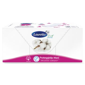 Protej Slip subtire Maxi din bumbac organic 2 picaturi Bio Cotton, 28 bucati, Laurella
