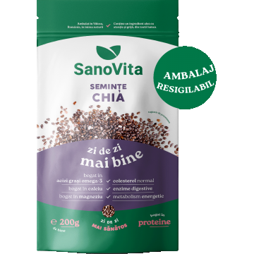 Seminte de chia, 200g, SanoVita