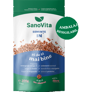 Seminte de in, 200g, SanoVita