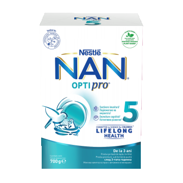 Formula de lapte Nan 5 Optipro +3 ani, 700g, Nestle