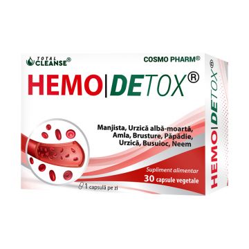Hemodetox, 30 capsule vegetale, Cosmopharm