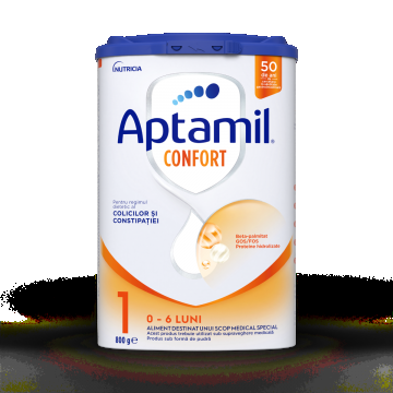 Lapte praf Confort 1, 0-6 luni, 800g, Aptamil