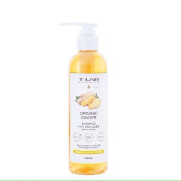 Sampon de par natural impotriva caderii parului, T-LAB Organics, cu extract de ghimbir, 250 ml