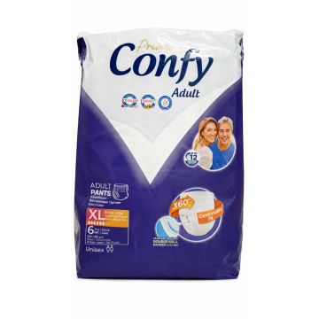 Scutece chilot pentru adulti Premium Marime XL, 6 bucati, Confy