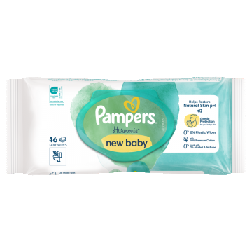 Servetele umede pentru copii Harmonie New Baby Aloe, 46 bucati, Pampers