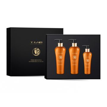 Set T-LAB Professional Organic Shape Ritual Sampon, 300 ml, Masca, 300 ml, Fluid cu actiuni multiple, 150 ml