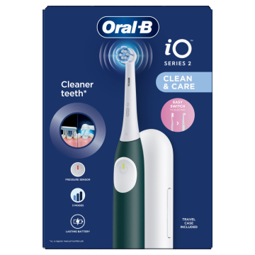 Periuta de dinti electrica iO2 Verde, 1 bucata, Oral-B Periuta de dinti electrica iO2 Verde, 1 bucata, Oral-B