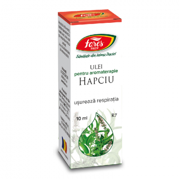 Ulei pentru aromoterapie Hapciu Usureaza Respiratia, R7, 10 ml, Fares