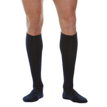 Sosete din lana si casmir, pana la genunchi, bleumarin - 5 (XL)