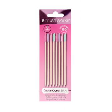 Betisoare pentru cuticule cu varf cristalizat, 8 bucati, Brushworks