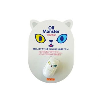 Dispozitiv de masaj facial cu piatra vulcanica anti-sebum Monster Matte White, 1 bucata, Haruen