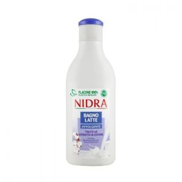 Gel de dus si spuma de baie cu talc & flori de bumbac, 750ml, Nidra