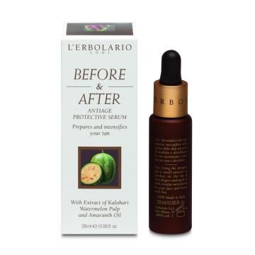L'Erbolario Ser antiage inainte si dupa expunerea la soare Sun Solara Face Care, 28ml