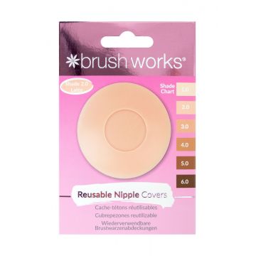 Plasturi autocolanti pentru sani din silicon 2.0 Latte, 2 bucati, Brushworks